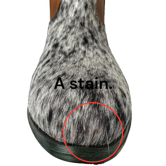 Alcala's Johnny Black Brown Cow Hair-On-Hide 100% Leather Cowboy Boots Size 7.5 - Picture 8 of 11